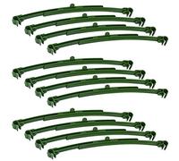 CODIRATO Lot de 12 connecteurs de poteau en plastique à râpe réglables pour cage de tomate et plantes grimpantes (vert, 25,5 à 35,5 cm)