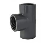 Codital Té 90° PVC Pression à Visser FFF 1" de Raccord PVC Pression