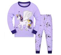 Codkkre Pyjama Fille Licorne Enfant Coton Manches Longues Ensemble 8 Ans