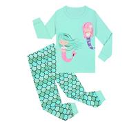 Codkkre Pyjamas pour Filles Ensemble de Pyjamas pour Enfants Coton Manches Longues Hiver Licorne 2 pièces 11 Ans