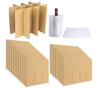 codree Lot de 4 kits d'emballage en verre - Séparateurs en verre pour boîtes de déménagement - Séparateurs en carton ondulé avec 48 pochettes en mousse pour boîtes de 40,6 x 30,5 x 30,5 cm (boîte non