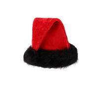 Codulu Bonnet de Noël Noir,Bonnet de Père Noël en Peluche épaisse,idéal pour la Veille de Noël,Le Nouvel an et Les fêtes de Fin d'année (Adultes,Femmes,Hommes).