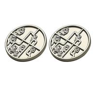 Codulu Boutons en métal Bouton de Couture Rond Bouton de Tricot Bouton de Remplacement pour Blazer pour Accessoires en Tissu Bricolage Artisanat décoratif (2 pièces) - 17,5 mm - Argent