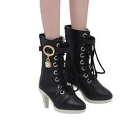 Codulu Chaussures de poupée pour poupée 1/3 America 60 cm BJD Girl Doll Bottes PU Talons hauts Tenues décontractées Accessoires de costume Cadeau - A