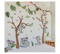 Codulu Koala Stickers muraux Fleurs Papillons Stickers muraux pour chambre d'enfant, salon, jardin d'enfants Décor mural