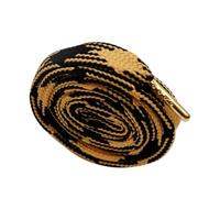 Codulu Lacets de chaussures plats imprimés à carreaux avec pointes en métal doré de 1,8 cm de large, lacets de rechange pour baskets, bottes athlétiques, chaussures décontractées - 120 cm, noir/jaune,