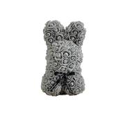 Codulu Lapin en Rose avec Ruban Noir-Fleurs artificielles de 25 cm,Cadeau d'anniversaire pour Elle,Petite Amie,épouse,fête des mères,Noël-(#10)