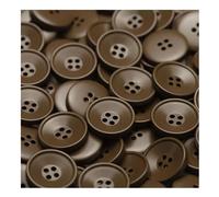 Codulu Lot de 10 boutons concaves ronds à coudre - Boutons de rechange pour travaux manuels et travaux manuels - Marron - 15 mm