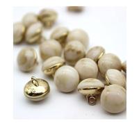 Codulu Lot de 10 boutons ronds vintage en forme de pierre précieuse pour couture et tricot - Boutons de rechange pour loisirs créatifs et décoration - 15 mm - Blanc