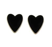 Codulu Lot de 2 Boutons de Rechange en Forme de cœur pour Couture, Manteau, Chemise, Blazer, Uniforme, Costumes, travaux manuels décoratifs Noir 18 mm