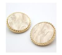 Codulu Lot de 2 boutons ronds vintage à coudre pour blazer, accessoires en tissu, loisirs créatifs et décoratifs - 25 mm - Abricot