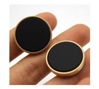 Codulu Lot de 2 boutons ronds vintage à coudre pour blazer - Boutons de rechange pour loisirs créatifs et décoration - Noir - 20 mm