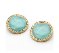 Codulu Lot de 2 boutons ronds vintage en cristal pour couture de chemise - Boutons de rechange pour loisirs créatifs et décoration - Bleu clair - 21 mm