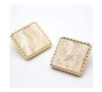 Codulu Lot de 2 boutons vintage carrés à coudre pour blazer - Pour loisirs créatifs et décoration - Abricot - 23 mm