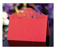 Codulu Lot de 50 cartes de table en forme d'étoile de mer pour anniversaire, fête de mariage Rouge