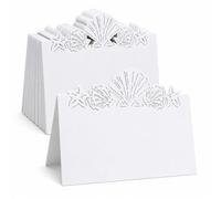 Codulu Marque-places coquillage étoile mer mariage,blanc,50 pcs