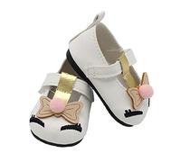 Codulu Mini chaussures de poupée 45,7 cm American Girl Doll Mode Blanc Chaussures plates Poupées Dress Up Accessoires