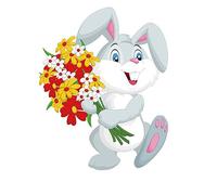 Codulu Patchs thermocollants Lapin de Pâques Autocollants de Transfert de Chaleur Motif appliqué pour Bricolage T-Shirt Jeans Chapeau Sacs à Dos décoration-(L)-#1