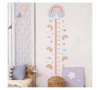 Codulu Tableau de hauteur arc-en-ciel autocollants muraux pour chambre d'enfant, salon, jardin d'enfants, décoration murale de fond de jardin d'enfants - A