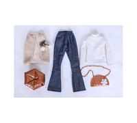 Codulu Vêtements de poupée pour poupée 1/3 America 60 cm BJD Girl Doll Coat Pantalon Jupe T-shirt Tenues décontractées Accessoires de costume Cadeau-D