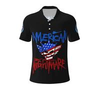 Cody Wrestler Rhodes Polo pour homme | Cadeau pour fan de lutte WWE AEW | T-shirt décontracté au design américain cauchemar pour vêtements de rue, usage quotidien, A-12., M