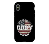 Cody Wyoming, Drapeau américain Vintage Coque pour iPhone X/XS