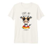 Cody Wyoming USA Funny Cow Cartoon T-Shirt Haut de Gamme