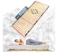 Coemo Basic Sommier à lattes 100 x 220 cm - Longueur de surmatelas rigide non réglable - Réglage de la dureté à monter soi-même