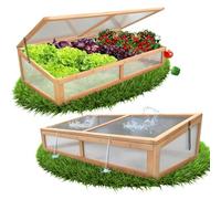 Coemo Couvercle de serre en bois pour jeunes plantes - Serre avec couvercle - Kit de construction résistant aux intempéries - Pour jardin extérieur - 120 x 40 x 30 cm