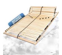 Coemo Sommier à lattes avec partie supérieure réglable - 120 x 190 cm avec 26 lattes, 7 zones, dureté réglable - pour tous les types de matelas | types de sommeil