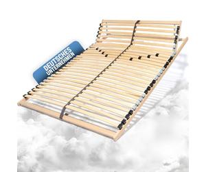 Coemo Sommier à lattes avec tête de lit réglable - 120 x 210 cm - 30 lattes - 7 zones - Dureté réglable - Pour tous types de matelas