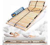 Coemo Sommier à Lattes avec tête de lit réglable - 80 x 190 cm - Sommier à 26 Lattes - Dureté réglable - pour Tous Types de Matelas - pour Tous Les Types de Matelas - pour lit Double - 160 x 190 cm