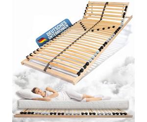 Coemo Sommier à Lattes avec tête de lit réglable - 80 x 190 cm - Sommier à 26 Lattes - Dureté réglable - pour Tous Types de Matelas - pour Tous Les Types de Matelas - pour lit Double - 160 x 190 cm