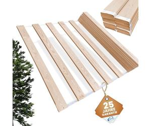 Coemo Sommier déroulable 70 x 200 cm - 13 Lattes - Sommier à Lattes Extra Solide en Bois Massif - Charge maximale : 150 kg - Sommier à Lattes déroulables pour lit Simple ou Double