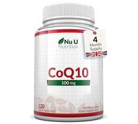 Coenzyme Q10 200mg - 120 Gélules Véganes - 2 Mois d’Approvisionnement - 100mg de CoQ10 par Gélule - 100% Ubiquinone Pure Fermentée Naturellement - Fabriqué en Europe - Nu U Nutrition