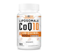 Coenzyme Q10 liposomale ubiquinol, dose élevée de 600 mg par portion, 300 mg par capsule, coenzyme Q10 antioxydant hautement biodisponible (Pack of 1)