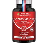 COENZYME Q10 - Précurseur de l'Ubiquinol - Puissant Antioxydant Naturel - Protecteur Anti-Age - Énergie Cellulaire - Absorption Maximale - 120 Gélules Vegan - Nutrimea - Fabriqué en France