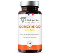 COENZYME Q10 Pure | 100 mg d’Ubiquinone Stable par Gélule | Antioxydant Puissant pour Effet Anti-âge | Biodisponiblité Maximale | Fermentation Naturelle | 60 Gélules Vegan | Made in France | Terravita