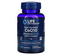 Coenzyme Q10 Super-Absorbable (Ubiquinone) avec d-Limonène, 100mg - 60 capsules molles