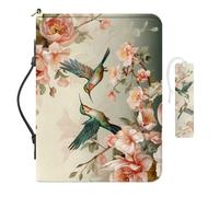 COEQINE Étui de bible rose en cuir pour femme avec marque-pages, sac d'église imperméable pour voyage, bibliothèque, étude, fournitures bibliques avec fermeture éclair, sac à main, 26 x 19 x 5 cm