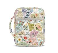 COEQINE Grand sac fourre-tout matelassé bleu pour femme - Étui avec poignées sur le dessus pour une lecture facile à lire - Cadeau chrétien pour femme, maman, amie, 27 x 21 x 5,5 cm