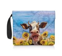 COEQINE Housse de livre à couverture rigide et portable avec poignées de poche double couche pour femme, accessoires lavables et amateurs