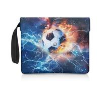 COEQINE Housse de protection lavable avec poche pour rangement de crayons, téléphone portable avec poignées et chaîne, 30 x 24 cm