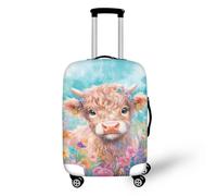 COEQINE Housse de protection lavable pour valise, taille S-XL (45,7 à 81,3 cm), Adorable papillon de vache Hignland, M
