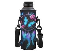COEQINE Housse de tasse à eau avec sangle et bandoulière pour enfants Motif attrape-rêves papillon