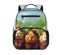 COEQINE Joli sac à dos de maternelle pour filles - Sac à dos d'école, sac à main pour tout-petits pour la maternelle au quotidien, 34,2 cm, Mignon cochon d'Inde Menthe des prés