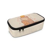 COEQINE Jolie trousse à crayons pour filles - Légère et spacieuse - Grande capacité - Sac de rangement pour papeterie - Rose, Kawaii Capybara Orange Boba Milk, Taille unique, Organiseur de sac