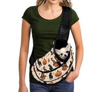 COEQINE Petit sac à bandoulière pour femme, sac de transport mains libres, respirant pour animaux de compagnie de petite et moyenne taille, bandoulière réglable et boucle pour promenade, voyage, sac