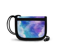 COEQINE Portefeuille de jeu pour enfants avec cartes de crédit pour filles, portefeuille rose pour petites filles, portefeuille à motif animal mignon avec lanière de sport, galaxy