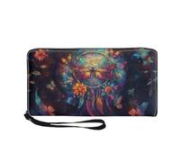 COEQINE Portefeuille esthétique en forme de tortue de mer avec support de téléphone pour femme en cuir souple pour femme pour pièces de monnaie, poche zippée, porte-cartes de visite, porte-monnaie